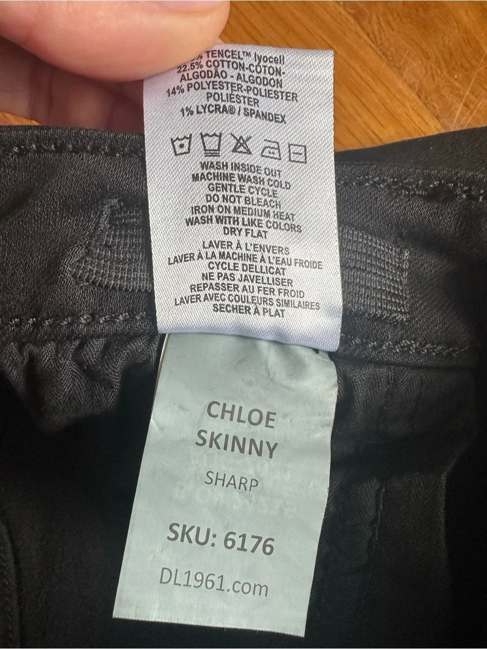 DL1961 - NEW Girls Chloe Skinny High Rise Black Jeans Size 16  Adjustable Waist